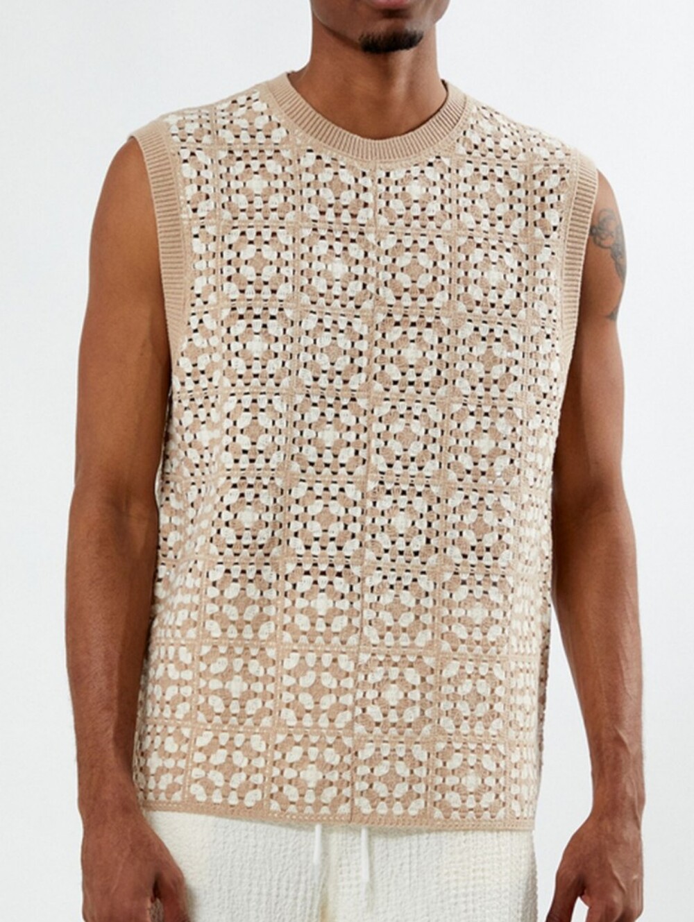 Pacsun Crochet Granny Square sweater vest size M